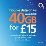 O2 dual/triple payg sim card (stand