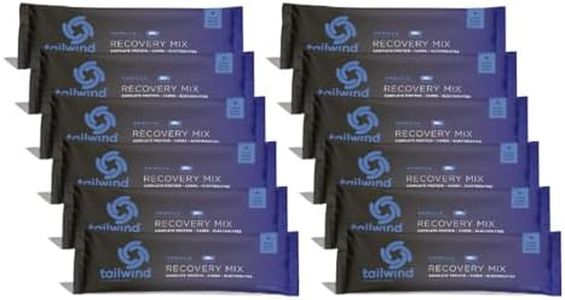 Tailwind Nutrition Recovery Mix, Complete Protein, Carbohydrates, and Electrolytes Powder Drink Mix for Post-Workout, Free of Gluten, Soy, and Dairy, Vegan, 12 Servings, Vanilla