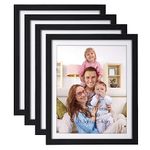 Giftgarden 8x10 Photo Frame Black with Mat, 9.4x11.7 Outer Frames Matted to 8 x 10’Photos for Wall or Tabletop,Pack of 4