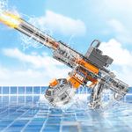Electric Water Gun, Automatic Water Gun 26FT Super Powerful, Large Capacity Water Squirt Guns, Water Pistols Water Toy Guns for Pool Beach Garden Outdoor Activities(Grey)