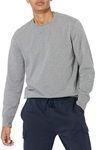 Amazon Essentials Men's Long-Sleeve Lightweight French Terry Crewneck Sweatshirt, Charcoal Heather, Large