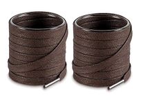 SHOESHINE flat cotton shoe laces for casual, sneaker shoes or boot 8mm wide Dark Brown