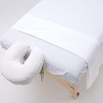 6 Pack BodyBest Flat Massage Sheets | 54x90 | 200 Thread Count | Percale Massage Table Sheets | Percale Linens Spa Bed Treatment Table Covers White Pack of 6 Sheets | Massage Table Flat Sheets
