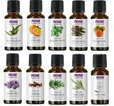 NOW Foods Essential Oils 10-Oil Variety Pack Sampler - 1oz Each