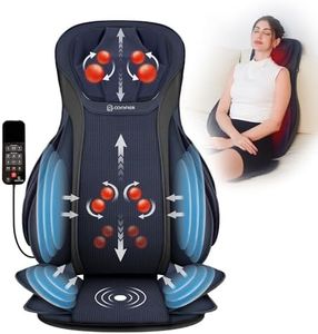COMFIER Shiatsu Back Massager with Heat for Pain Relief Deep Tissue, Massage Chair Pad with Tapping Compression, Adjustable Height Seat Chair Massager for Neck,Back and Shoulders,Gifts for Women, Men