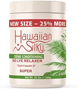 Hawaiian Silky no lye relaxer, super, White, 20 Ounce