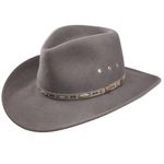 Stetson Elk Horn Wool Cowboy Hat (Large) Grey