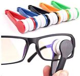 10 Pcs Mini Sun Glasses Eyeglass Microfiber Spectacles Cleaner Soft Brush Cleaning Tool Mini Microfiber Glasses Eyeglasses Cleaner Cleaning Clip (Random Color)