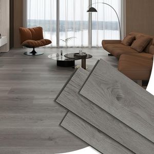 19.56 Sq.Ft SPC Vinyl Flooring Plank Click‑Lock Rigid Core Wood Look Luxury Waterproof Floor Tile 5 Planks with IXPE Pad 9"×62.6" x8 mm 30mil Wear Layer Scratch Resistant,Sharp Shadow