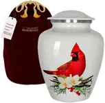 Trupoint Memorials Cremation Urn for Ashes Adult Male — Decorative Urns for Human Ashes Adult Female, Burial Urns for Human Ashes Adult Man, Funeral Urns for Human Ashes Adult — Extra Large, Cardinal