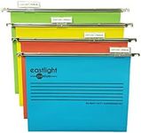 Eastlight Premium Filing Cabinet A4 Suspension Files with Tabs and Inserts (Pack 10) 100% Recycled Manilla. Made in The UK, Please Check Size Required **