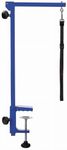 Master Equipment Blue Foldable Grooming Arm for Pets – 24” to 48” in Height, Attaches to Grooming Table Minimum 3” Thick