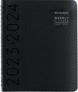 AT-A-GLANCE 2023-2024 Planner, Weekly & Monthly Academic Appointment Book, 8-1/4" x 11", Large, Contempo, Graphite (70957X45)