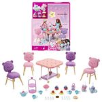 Barbie Tea Party Playset for Preschoolers, My First Barbie Tea Party Playset and Accessories, Preschool Toys and Gifts, Tea Party with 18 Storytelling Pieces, Two Plush Items, from 3 Years, HMM65