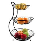 Spectrum Diversified 81810 Yumi Arched 3 Tier Server, Stainless Steel, Black