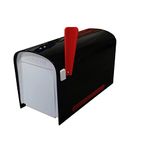 Mailbox, Duraline Mailbox, Post Mount Mailbox, Large Size, Heavy Duty & Maintenance Free (Black)