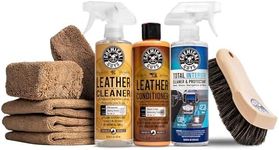 Chemical Guys Complete Leather Cleaner and Conditioner Detailing Kit with Total Interior, for Cars, Home, Office, and More (Works on Natural, Faux Leather and More) 9 Items - HOL412