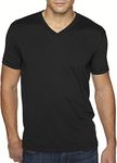 Next Level Mens Premium Fitted Sueded V-Neck Tee (6440) Black m