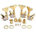 Alnicov Guitar Bass Tuning Pegs Machine Heads Bass Replacement Parts Gold 2R2L