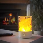 Auraglow Himalayan Pink Salt Range Pakistan 100% Original Crystal Rock Lamp USB LED Mood Light, Touch Dimmable with Warm White and Colour Changing Modes