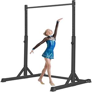 Bongkim Gymnastics Bar for Kids,Adjustable Height Gymnastic Horizontal Bars,Folding Gymnastics Equipment Junior Training Bar for Home Using,Stable Kids Training bar for Children (Black)