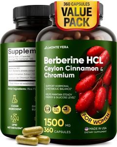 Berberine HCL 1500mg with Ceylon Cinnamon & Chromium 360 Capsules