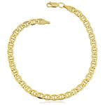 14k Yellow Gold Filled Mariner Link Chain Bracelet (5mm, 8.5 inch)