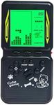 HLF Retro brick game console large screen with green backlight built-in 23 multi-mode block games classic nostalgia speed and difficulty adjustable powered by 2 AA batteries (Black)