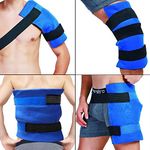 WORLD-BIO Large Gel Ice Pack & Wrap for Injuries, Hot & Cold Therapy Relief for Hip Surgery, Back Pain, Shoulder Aches, Elbow Bruised, Knee Replacement - 11" x 14" Blue