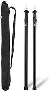 Bostar Palo Toldo, Acampada Accesorios Tienda, Extensible Toldo Aluminio para Camping, Adecuado de Campaña Familiar Carpas Plegables Impermeables, Toldos para Furgonetas Camper 90-230CM (Negro)