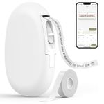 SUPVAN E10 Mini Bluetooth Label Maker Machine with Tape, Continuous Waterproof Label, Versatile App with 40+ Fonts and 600+ Icons, Inkless Labeler for Home, Kitchen, School, Office Organization, White