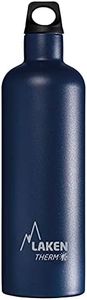 Botella Térmica de Acero Inoxidable de Doble Pared Aislada al Vacío Laken (0,75L - Azul) - Para Niños y Adultos/Para Gimnasio y Deportes - Resistente y Duradera