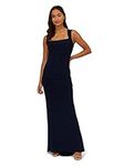 Adrianna Papell Women's Jersey Slvless Gown, Midnight, 8