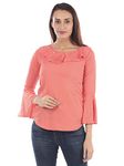 IQRA FASHION Women's Top (IFT_0010-Peach-XL_Peach_X-Large)