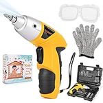 BLIRORA Kids Real Drill Set,51PCS Cordless Drill Kids Tool Set with Cut-Resistant Gloves and Goggles Power Drill,Perfect STEM Toys for 8+ Year Old Boys Girls for Birthday Christmas