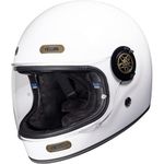 Black Orbit Motorcycle Helmet XL Gloss White