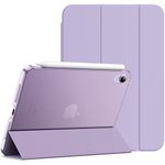 JETech Case for iPad mini (A17 Pro, 2024 Model, 7th Generation) / mini 6 (2021 Model, 6th Generation), Slim Stand Hard Back Shell Smart Cover with Auto Wake/Sleep (Light Purple)