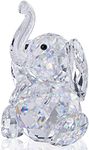 H&D Cut Crystal Elephant Animal Figurine Collection Glass Ornament Table Paperweight