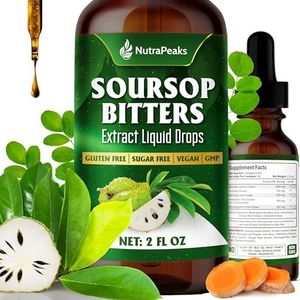 Soursop Bitters Liquid Drops – Premium Herbal Blend with Soursop Leaves, Black Seed, Moringa, Ashwagandha, Senna, Goat Weed & Ginger, 2 fl oz | Natural Botanical Blend
