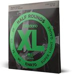 D'Addario XL Half Rounds Bass Guitar Strings - ENR70 - Long Scale - Super Light, 40-95