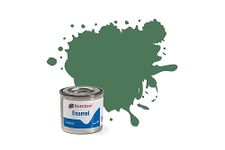 Humbrol Model Paint - AA1119 No 101 Mid Green - Matt - Tinlet No 1 (14ml), Enamel Paints for Models, Plastic, Metal, Wood, Glass, Ceramics and More, Enamel Touch Up Paint - Hobby Paint for Craft Kits