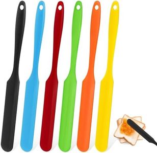 6pcs Silicone Jar Spatula Heat Resistant Kitchen Spatulas with Long Handle, Jam Spreader Cake Cream Butter Spatulas Mixing Batter Scraper for Jars Baking Cake Icing