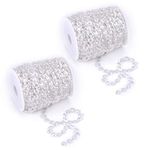 Tosnail 200 ft Crystal Beads by The Roll Crystal Beads String Beads Chain Crystal Garland Roll for Wedding Decorations Party Decoration Crafting Projects - Iridescent