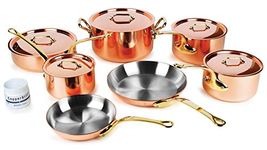 Mauviel M'200B 12-pc Copper Cookware Set, 2.0mm with Bronze Handles