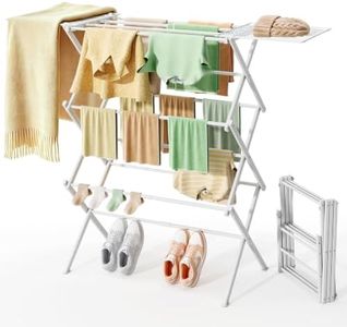 REALINN Foldable Clothes Drying Rack, Expandable Portable Laundry Indoor