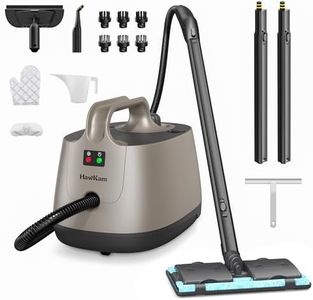 Steam Cleaner with 21 Accessories, 5 Minutes Fast Heating, Multipurpose Portable Canister Steamer for Floors, Carpet, Cars, Tiles, Grout Cleaning, Chemical-Free, 1.5L Capacity