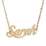 AOLO Gold Plated Valentine's Day Name Jewelry Gift, Sarah