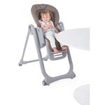 Chicco Polly Magic Relax Baby High Chair, Cocoa | Birth to 3 Years (15 kg), Adjustable Highchair, 4 Wheels, Fully Reclining, Compact Closure, Play Bar and Reducer Cushion