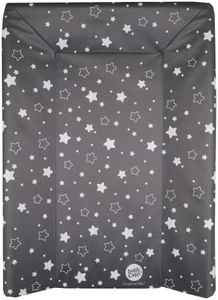 babyCalin Matelas à Langer Luxe Etoile Gris Fonce 50 x 70 cm - Avec toise imprimée
