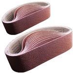 FEIHU Sanding Belts 100 x 915 mm.2X 80/120/150/240/400 Belt Machine Sanding Belts for Metal, Wood, polishing, Rust Removal 10 Pieces